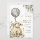 Search for lamb baby boy shower invitations Watercolor