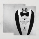 Search for mens tuxedo birthday invitations Black