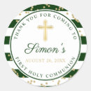 Search for green and gold stickers Baptism