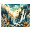 Search for watercolor waterfall art Forest