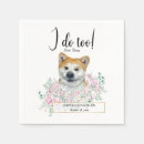 Search for dog cocktail wedding napkins Watercolor