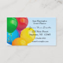 Search for balloon business cards Event coordinator