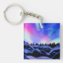 Search for northern lights aurora key rings Mountains
