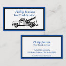 Search for towing business cards White