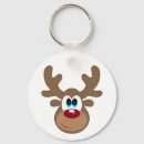 Search for red nosed key rings Rudolph