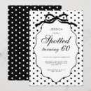 Search for 60 years old invitations Black and white