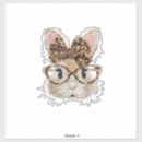 Search for leopard print with bow stickers Bunny