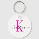 Search for hot pink key rings Monogrammed