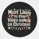 Search for video games stickers Santa