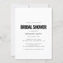 Search for clean bridal shower invitations Simple