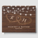 Search for wood heart guest books Elegant