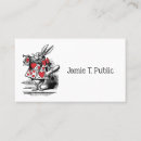 Search for alice in wonderland business cards Rabbit