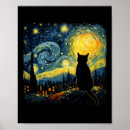 Search for starry night cat posters Harris