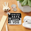 Search for i love you key rings Drive safe