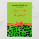 Search for green leopard invitations Cheetah