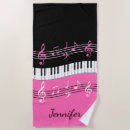 Search for music beach towels Black