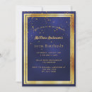 Search for blue 30th birthday invitations Gold