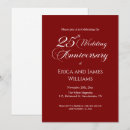 Search for 25th silver wedding anniversary invitations Simple