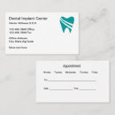 Search for implants business cards Dental