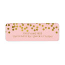 Search for faux gold foil confetti return address labels Chic