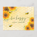 Search for happy bee postcards Honeycomb