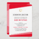 Search for red bar bat mitzvah invitations Trendy