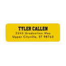 Search for gold and black graduation return address labels School colours