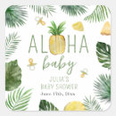 Search for aloha pineapple stickers Baby shower
