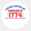 Search for fourth birthday stickers Red white blue