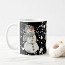 Search for vintage snowman mugs Snowflakes