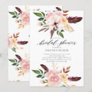 Search for feather bridal shower invitations Boho