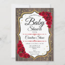 Search for red and gold baby shower invitations For her