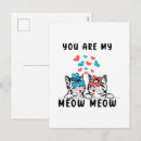 Search for my cat is my valentine postcards Heart