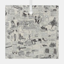 Search for newspaper christmas tree decorations Retro