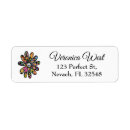 Search for psychedelic return address labels Flower power