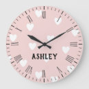 Search for pink heart clocks Girls