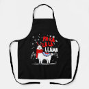 Search for funny llama aprons Santa