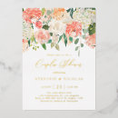 Search for peach and gold bridal shower invitations Watercolor