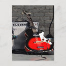 Search for red guitar postcards Music