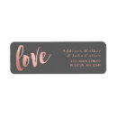 Search for dark gray wedding return address labels Calligraphy