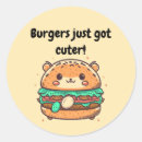 Search for funny burger stickers Kawaii