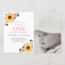 Search for sunflower photo invitations Pink