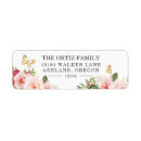 Search for pink butterfly return address labels Flowers