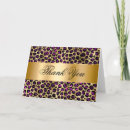 Search for purple leopard thank you cards Girly