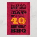 Search for bbq 40th birthday invitations Cookout