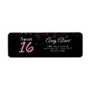 Search for sweet 16 return address labels Glitter