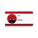 Search for cute ladybug return address labels Red and black