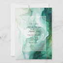 Search for green and silver invitations Watercolor