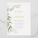 Search for gold leaves wedding invitations Greenery