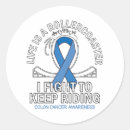 Search for colon cancer ribbon stickers Awareness